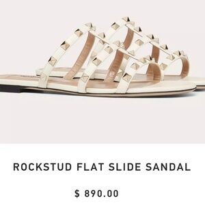Valentino Rockstud Slide Sandal